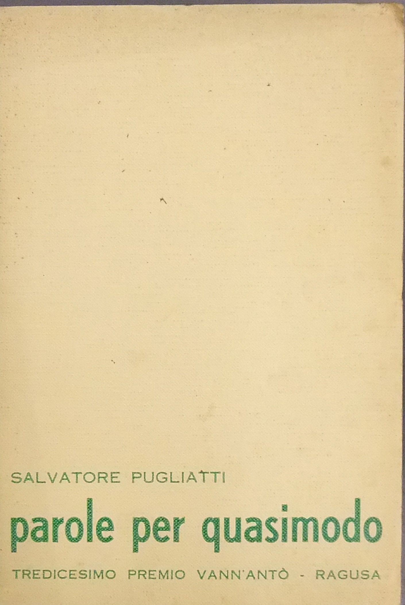 Parole per Quasimodo