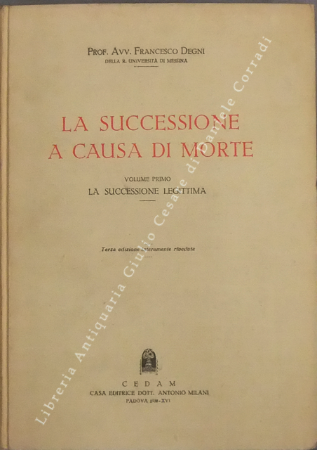 La successione a causa di morte.