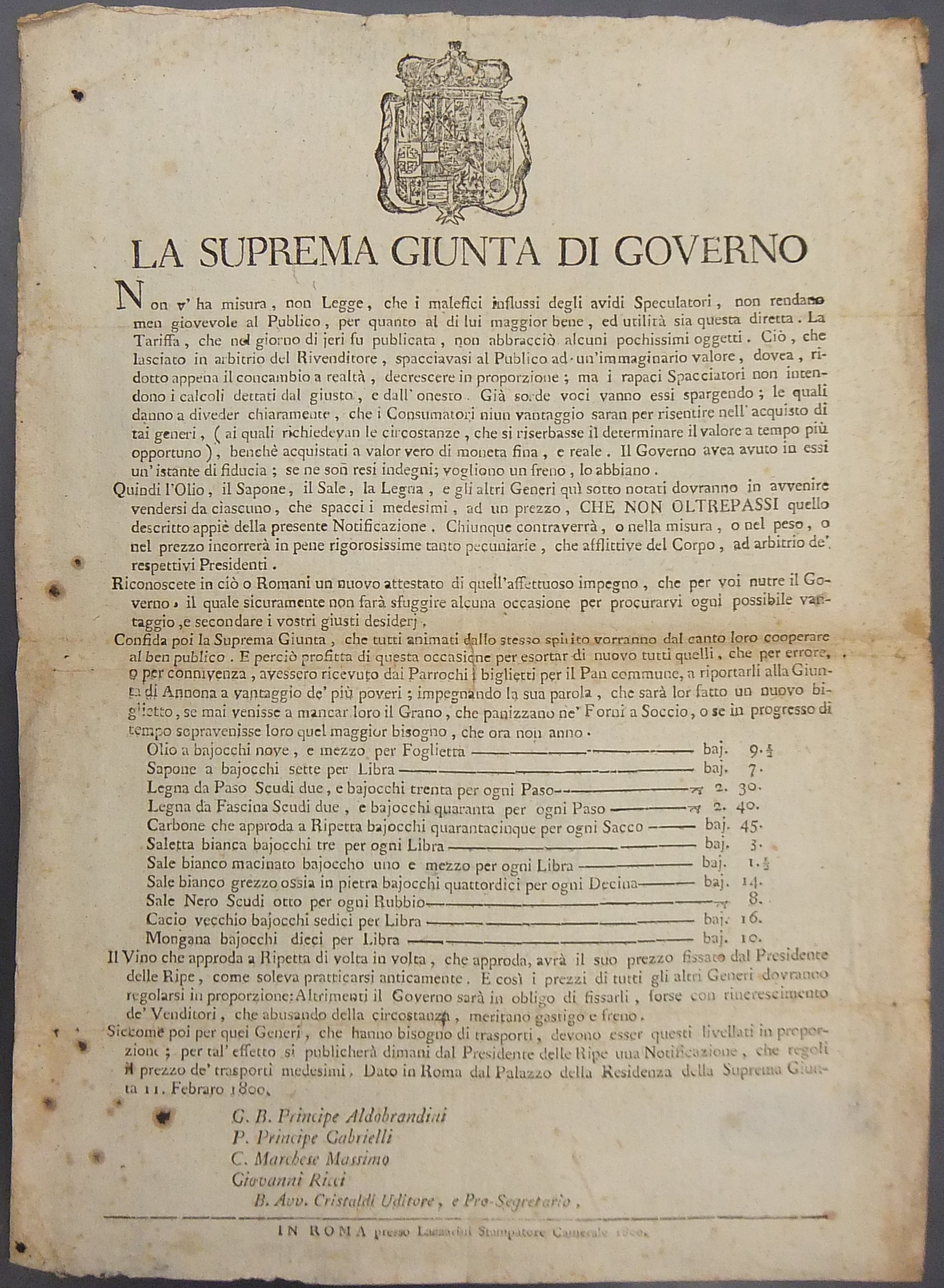 La suprema giunta di governo
