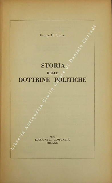 Storia delle dottrine politiche