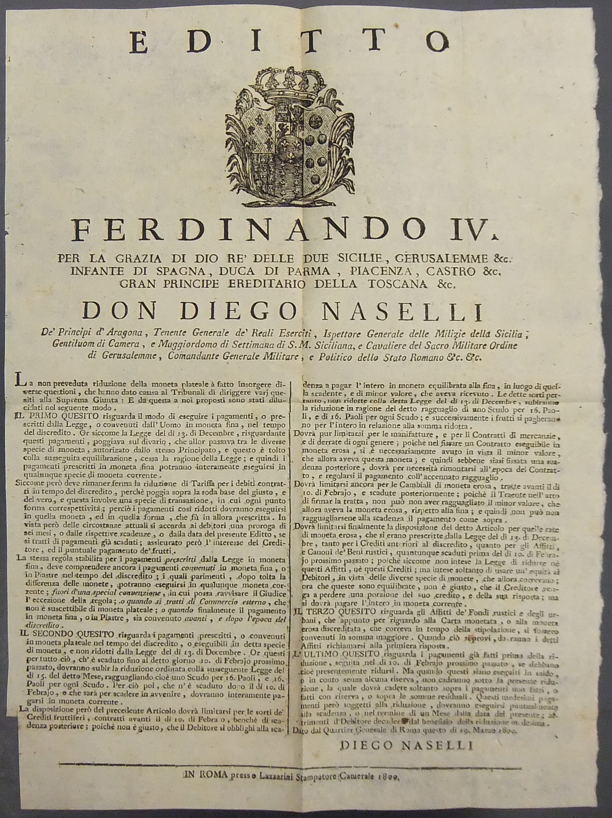 Editto Ferdinando IV