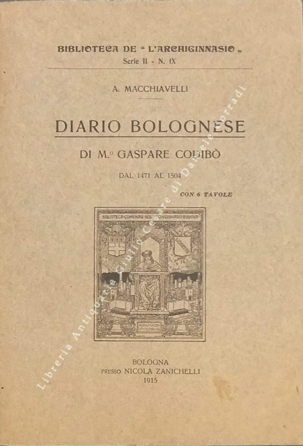 Diario bolognese di M. Gaspare Codibò