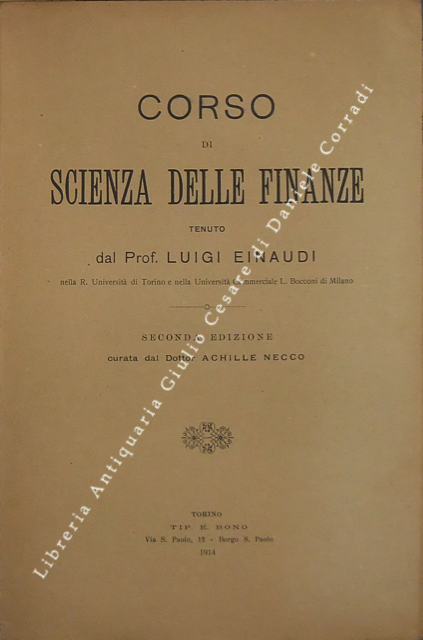 Corso di scienza della finanza
