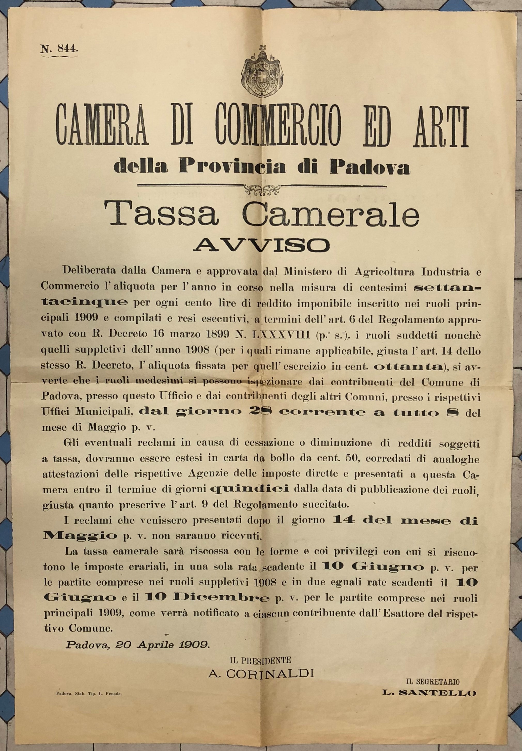 Camera di Commercio ed Arti della Provincia di Padova