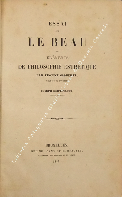 Essai sur le beau ou eléments de philosophie esthétique