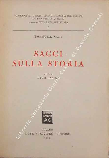 Emanuele Kant. Saggi sulla storia 