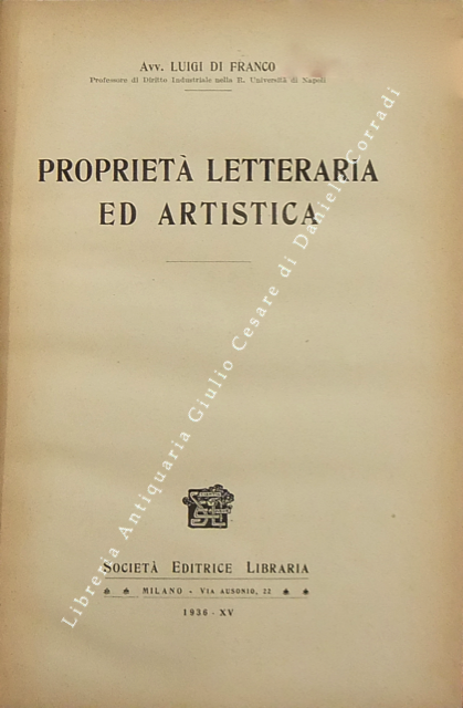 Proprietà letteraria ed artistica