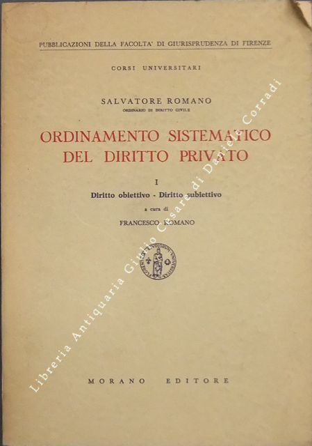 Ordinamento sistematico del diritto privato.