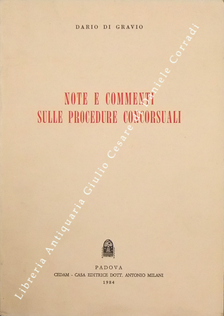 Note e commenti sulle procedure concorsuali