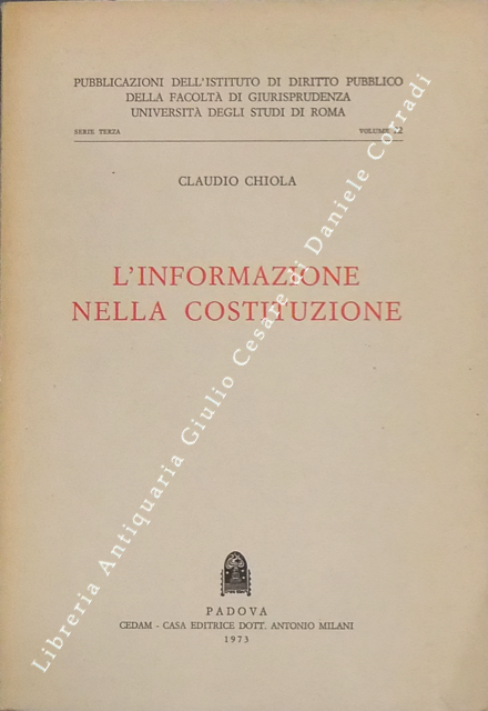 L'informazione nella costituzione