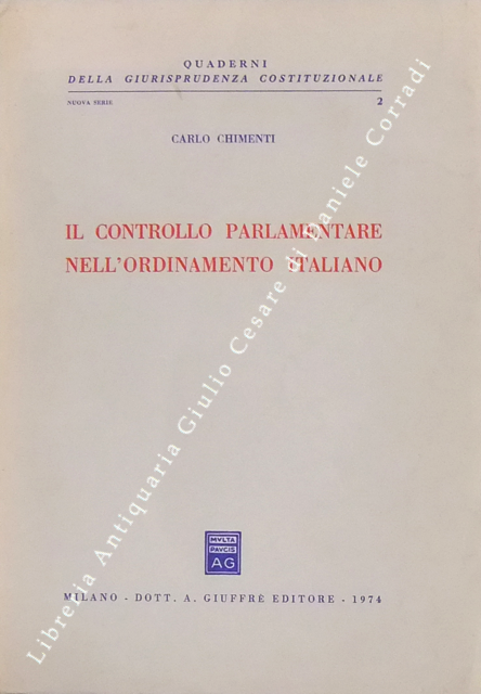 Il controllo parlamentare nell'ordine italiano
