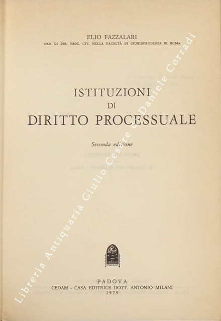 Istituzioni di diritto processuale