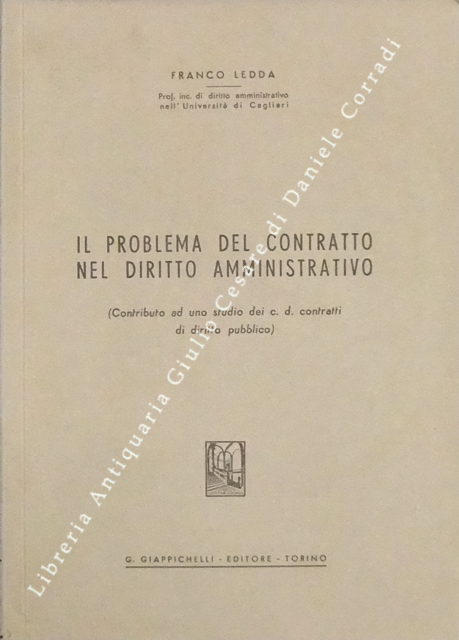 Il problema del contratto nel diritto amministrativo