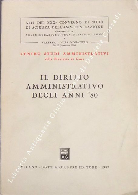 Il diritto amministrativo degli anni '80