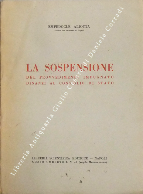 La sospensione del provvedimento impugnato dinanzi al Consiglio di Stato