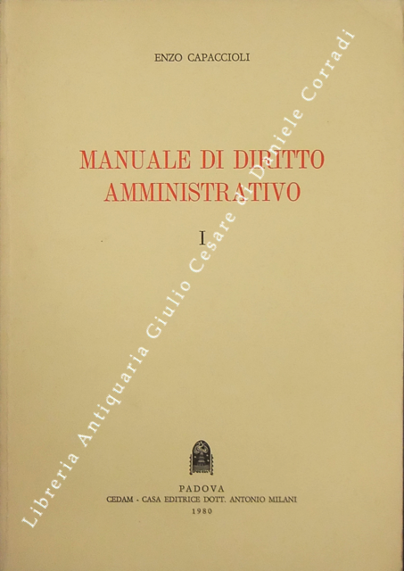Manuale di diritto amministrativo