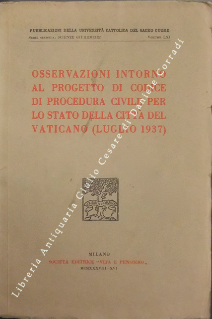 Osservazioni intorno al progetto di codice di procura civile