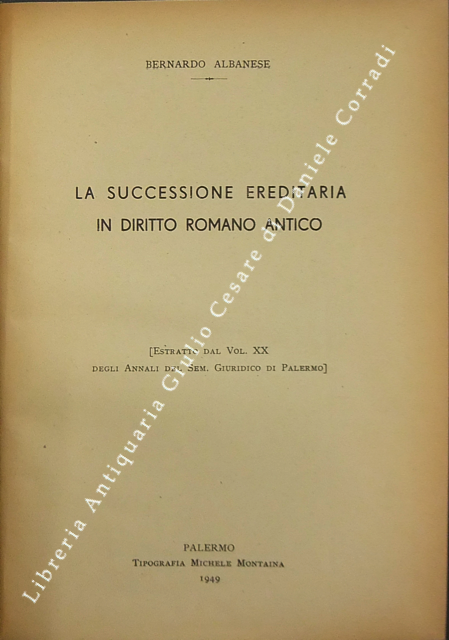 La successione ereditaria in diritto romano antico