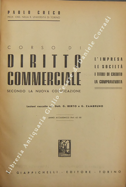 Corso di diritto commerciale