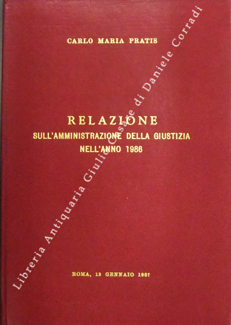 Relazione sull'amministrazione della giustizia nell'anno 1986