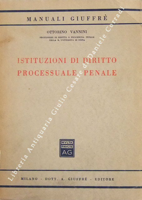 Istituzioni di diritto processuale penale