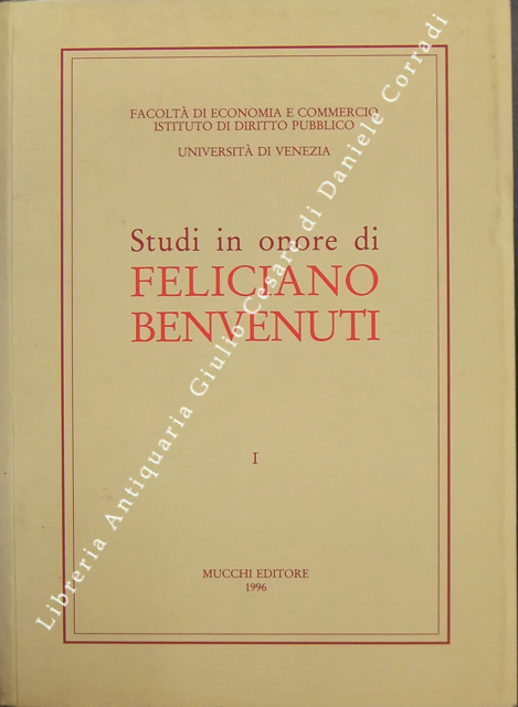 Studi in onore di Feliciano Benvenuti