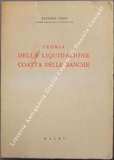 Teoria della liquidazione coatta delle banche