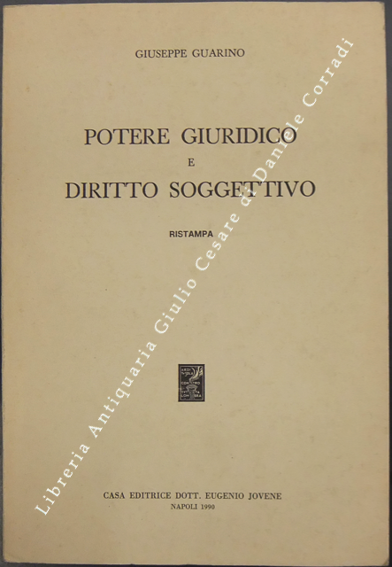 Potere giuridico e diritto soggettivo