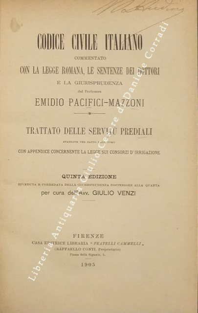 Trattato delle servitù legali