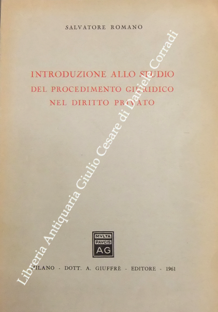 Introduzione allo studio del procedimento giuridico