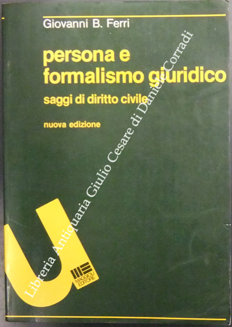 Persona e formalismo giuridico.