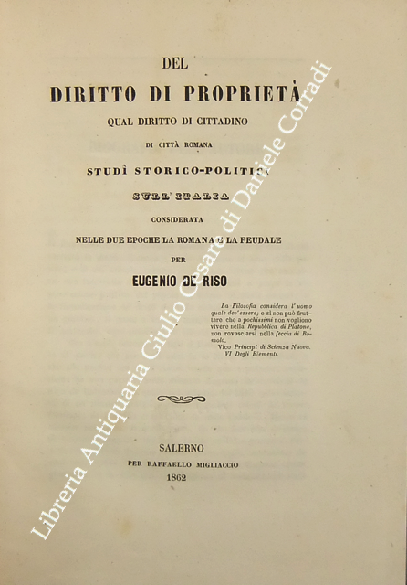 Del diritto di proprietà