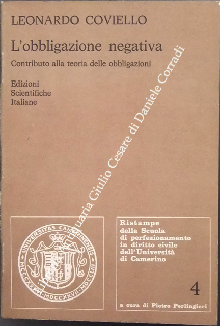L'obbligazione negativa