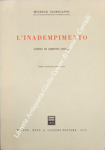 L'inadempimento. Corso di diritto civile