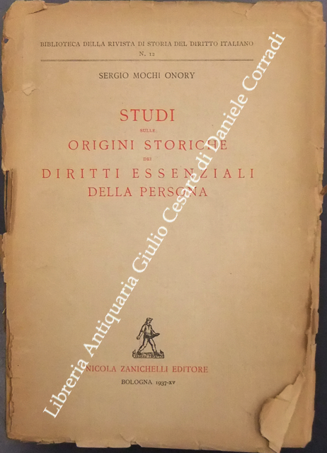Studi sulle origini storiche dei diritti essenziali della persona