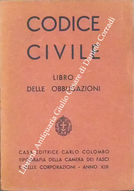 Codice civile. Libro delle obbligazioni