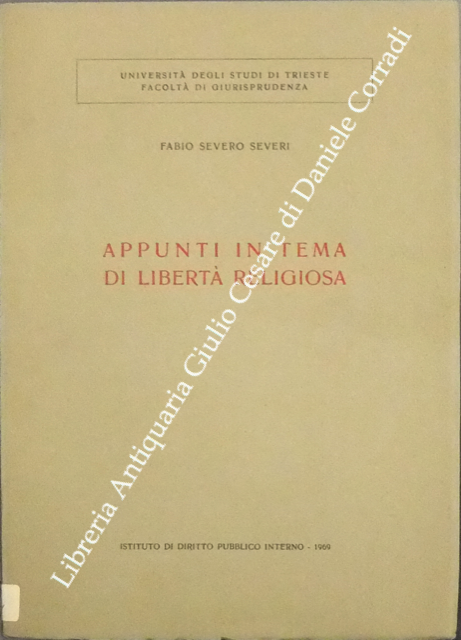 Appunti in tema di libertà religiosa