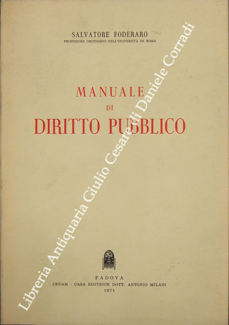 Manuale di diritto pubblico