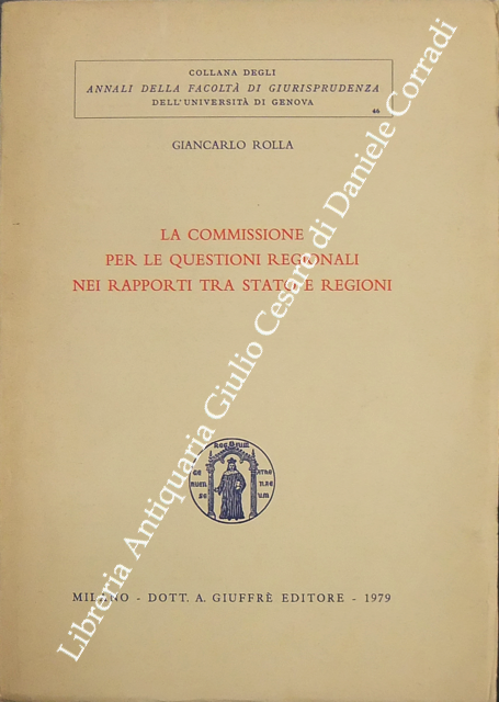 La commissione per le questioni regionali nei rapporti tra Stato e Regioni