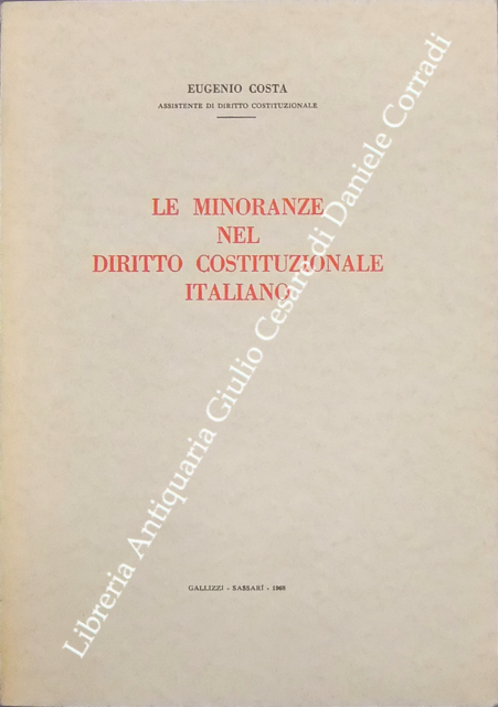 Le minoranze nel diritto costituzionale Italiano