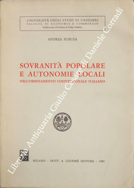 Sovranità popolare e autonomie locali