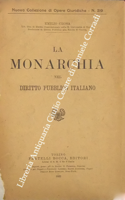 La monarchia nel diritto pubblico italiano