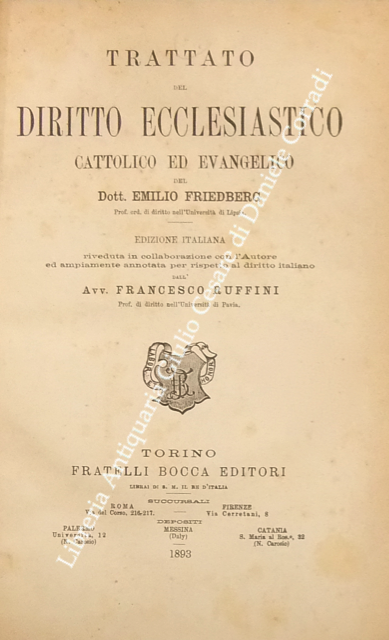 Trattato di diritto ecclesiastico cattolico ed evangelico