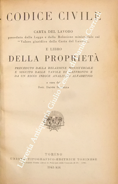 Codice Civile. Carta del lavoro