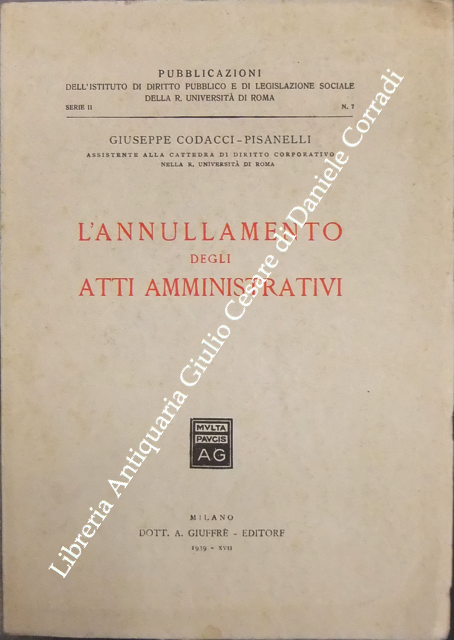 L'annullamento degli atti amministrativi