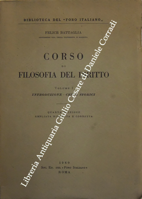 Corso di filosofia del diritto.