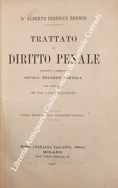 Trattato di diritto penale.