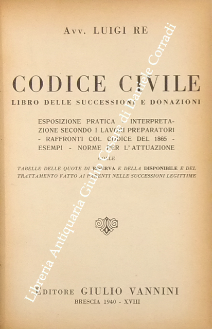 Codice civile. Libro primo
