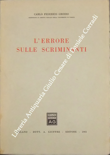 L'errore sulle scriminanti