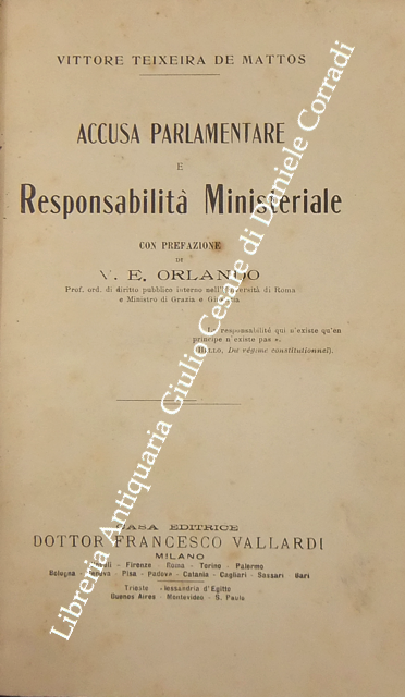 Accusa parlamentare e responsabilità ministeriale